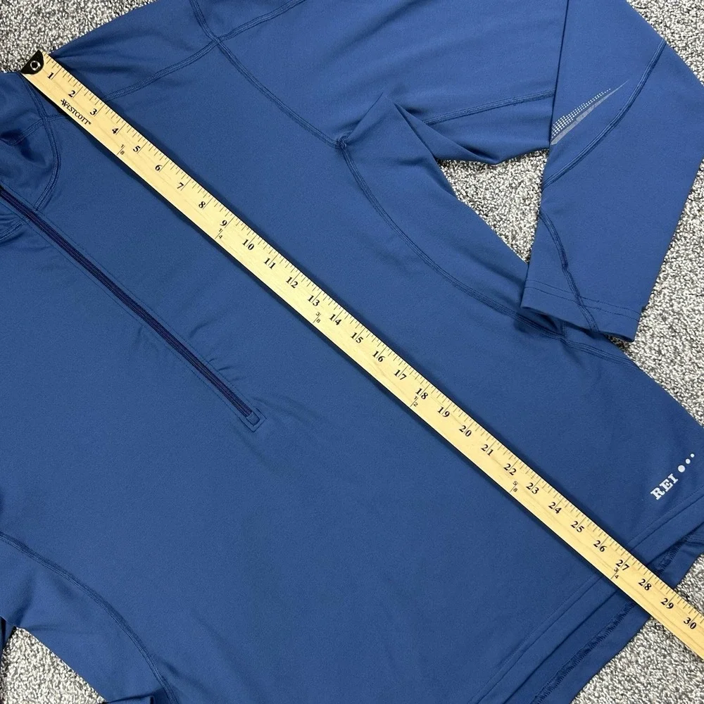 Vintage REI Co Op Jacket‎ Mens Large 1/4 Quarter Zip Pullover Blue Long Sleeve